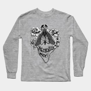 Moth Memento Mori BLACK&WHITE Long Sleeve T-Shirt